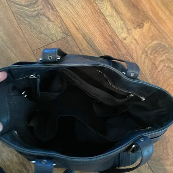 Coach Black Leather Diaper Bag - Picture 3 of 3